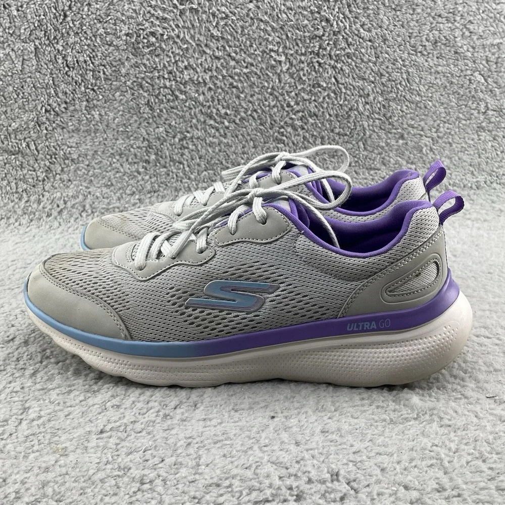 Skechers Ultra Go Run Shoes Womens‎ 9.5 Gray Sneaker Sportswear Training Jogging
